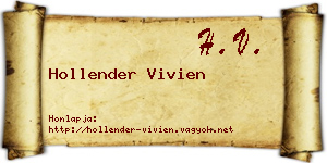 Hollender Vivien névjegykártya